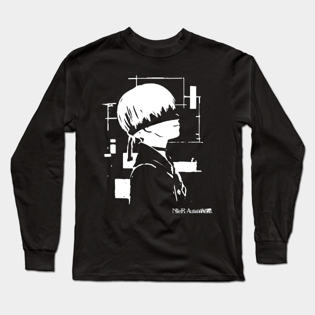 9S Scan Unit YoRHa Android Nier Long Sleeve T-Shirt by Asiadesign